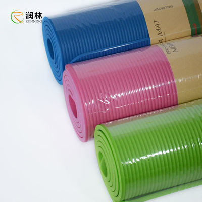 Recyclable 10mm NBR Yoga Mat Eco Friendly Water Resistant