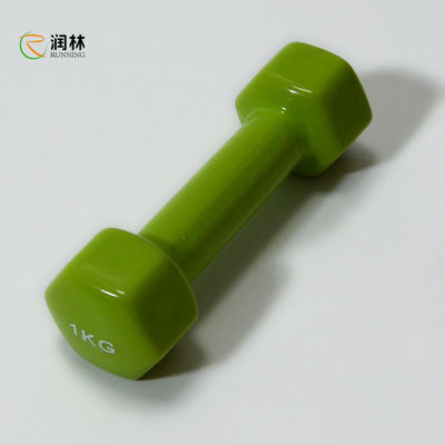 Anti Roll Hex Vinyl Dumbbells 3kg Easy Carry With Hand Weight