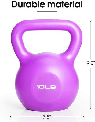 Purple Full Body Building Strength Training Kettlebell 10 Lbs 15 Lbs 20 Lbs