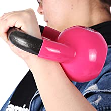 Pink Body Solid Cast Iron Strength Training Kettlebell For Home Gym Workout 8
