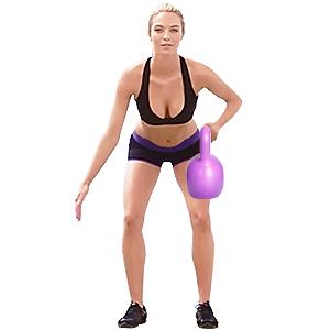 Purple Full Body Building Strength Training Kettlebell 10 Lbs 15 Lbs 20 Lbs 5