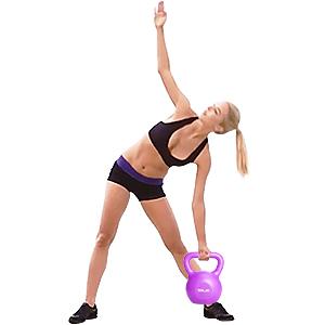 Purple Full Body Building Strength Training Kettlebell 10 Lbs 15 Lbs 20 Lbs 7