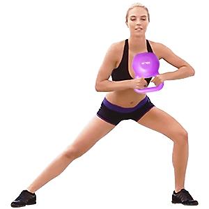 Purple Full Body Building Strength Training Kettlebell 10 Lbs 15 Lbs 20 Lbs 8