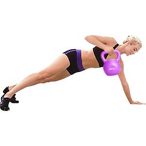 Purple Full Body Building Strength Training Kettlebell 10 Lbs 15 Lbs 20 Lbs 9