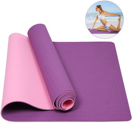 odorless 15mm TPE Exercise Mat OEM Printed Logo easy clean