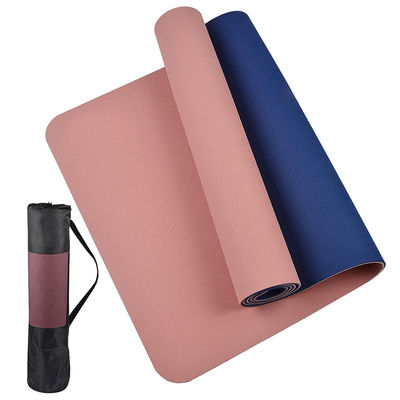 10mm TPE Yoga Mat 8mm 6mm Printed Logo With Travel Bag