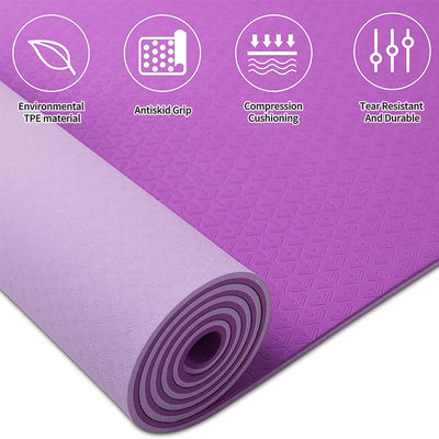 10mm TPE Yoga Mat 8mm 6mm Printed Logo With Travel Bag