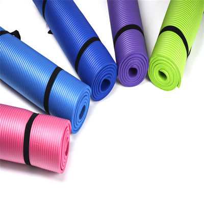 173*61cm NBR Yoga Mat With Carrying Strap High Density