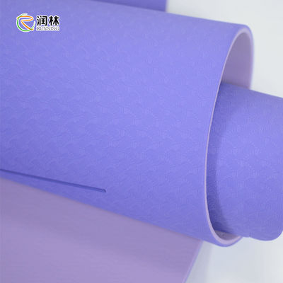 Non Toxic TPE Yoga Mat , recyclable non slip training mat