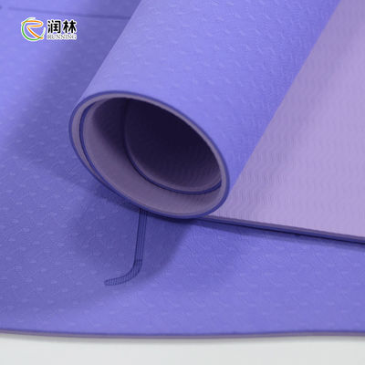 Non Toxic TPE Yoga Mat , recyclable non slip training mat