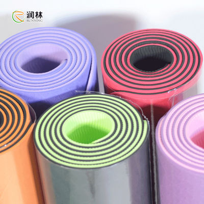 Floor Exercises 8mm Xl Yoga Mat TPE Material With Strap