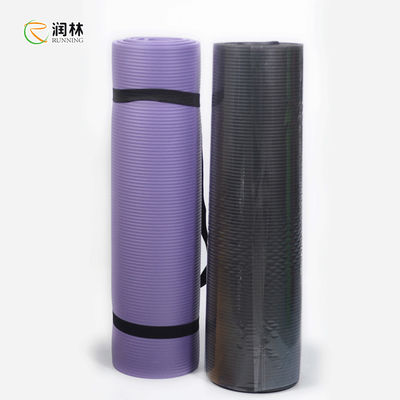 173*61cm NBR Yoga Mat With Carrying Strap High Density