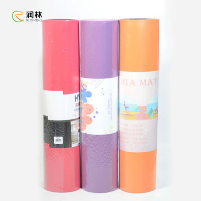 Running Eco Friendly Textures Surface TPE Yoga Mat For Indoor Outdoor Exercise