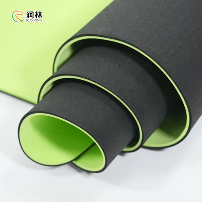 Portable Eco Friendly TPE Yoga Mat For Tile Floor , 100 Recyclable High Density Gym Mat