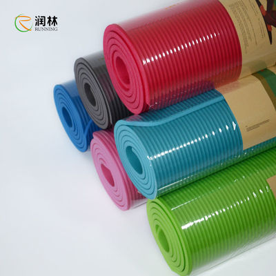 NBR 1&quot; Extra Thick Yoga And Pilates Mat 15mm 20 Colors For Option