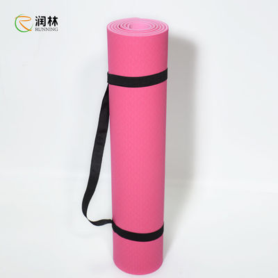 TPE Material Fitness Yoga Mat 6mm Slip Resistant with High Density