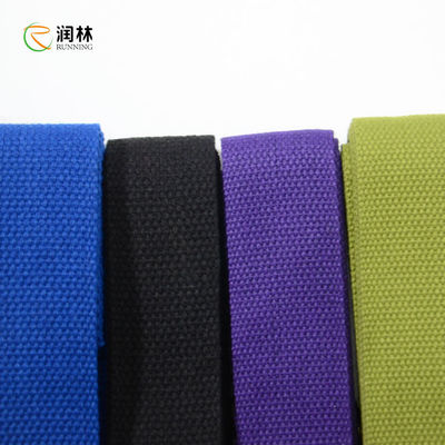 Frictionless Yoga Strap Stretches , Soft Cotton yoga stretching belt SGS approval