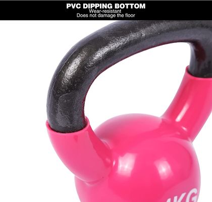 Pink Body Solid Cast Iron Strength Training Kettlebell For Home Gym Workout