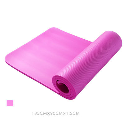 Four Pieces Suit Thick Gymnastics Fitness Yoga Mat Non Toxic Pink 10mm
