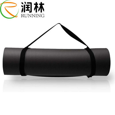 OEM Solid Color Fitness NBR Yoga Mat 183cm 10mm For Pilate Exercise