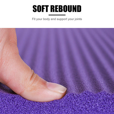 OEM Solid Color Fitness NBR Yoga Mat 183cm 10mm For Pilate Exercise