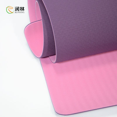 Women Men TPE Material Yoga Mat Double Sided Non Slip With Strap