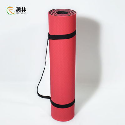 Pilates Fitness TPE Yoga Mat Anti Tear Non Slip with Alignment Marks