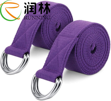 Polyester Cotton D Ring Yoga Strap Stretches For Flexibility And Physical Therapy