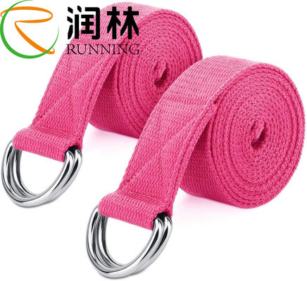 Polyester Cotton D Ring Yoga Strap Stretches For Flexibility And Physical Therapy