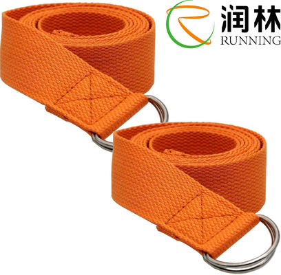Fitness Stretching Yoga Strap Band 6ft With Adjustable Metal D Ring Buckle Loop