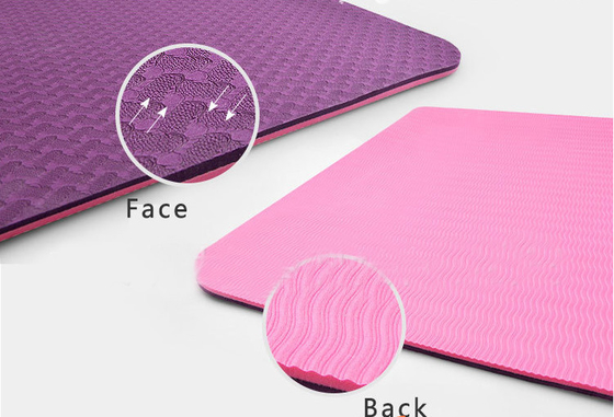 Outdoor Travel Tpe Yoga Mat With Custom Printing / Color / Thickness / Logo