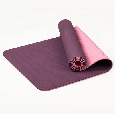 Outdoor Travel Tpe Yoga Mat With Custom Printing / Color / Thickness / Logo