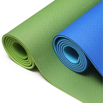 Outdoor Travel Tpe Yoga Mat With Custom Printing / Color / Thickness / Logo