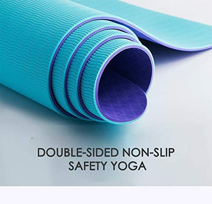 Private Label TPE Rubber Gym Yoga Mat Anti Tear Non Slip 6Mm