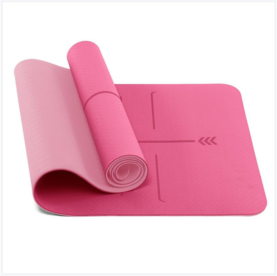 Eco Friendly TPE Non Slip Exercise Yoga Mat Customized 4mm 6mm 8mm 10mm