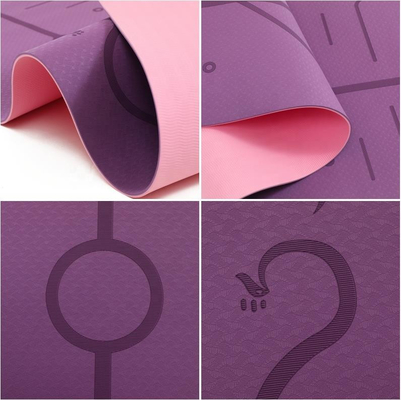 Eco Friendly TPE Non Slip Exercise Yoga Mat Customized 4mm 6mm 8mm 10mm