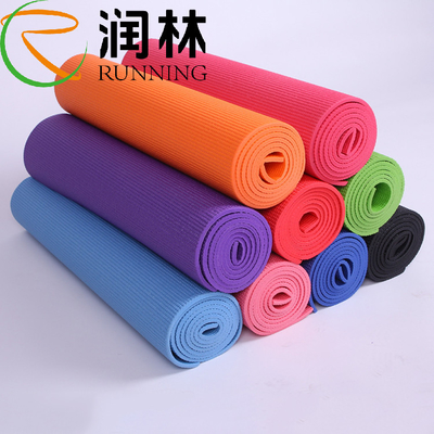Carrying Strap PVC Fitness Exercise Mat Non Slip For Pilates Yoga