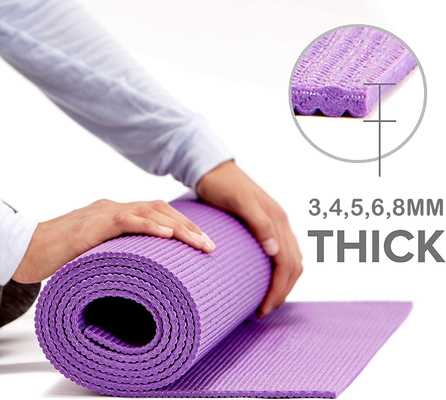 Thick Exercise Pvc Rubber Custom Printed Yoga Mat Printing Fitness Equipment