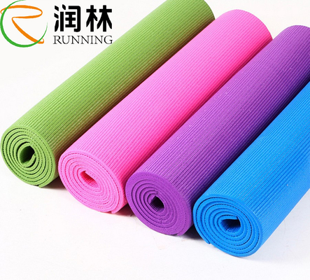 Gym Fitness High Density Pvc Yoga Mat Black Washable Customizable Logo