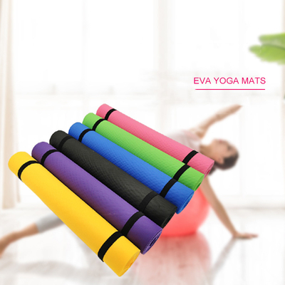 OEM Non Slip EVA Yoga Mat 4mm 6mm With Carry Bag