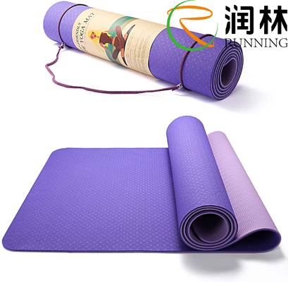 Exercises TPE Yoga Mat Non Slip Eco Friendly With Carrying Strap