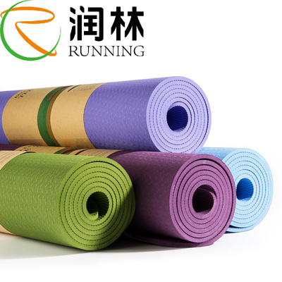 Home Exercise TPE Yoga Mat Anti Skid ECO Friendly 1830 * 610 * 6mm