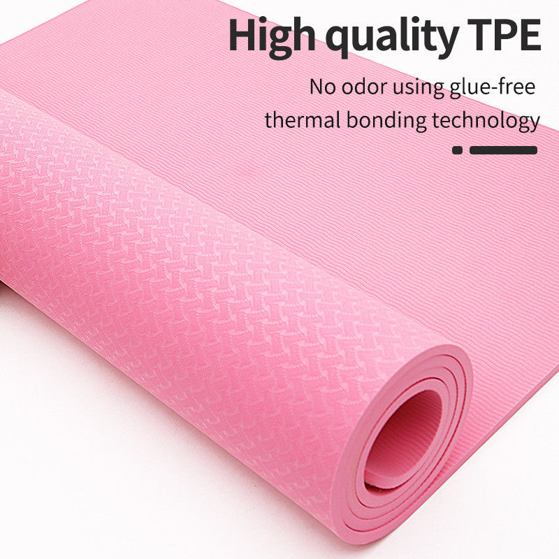 Professional Sgs Certified TPE Material Yoga Mat 6mm For Pilates And Floor Exercises