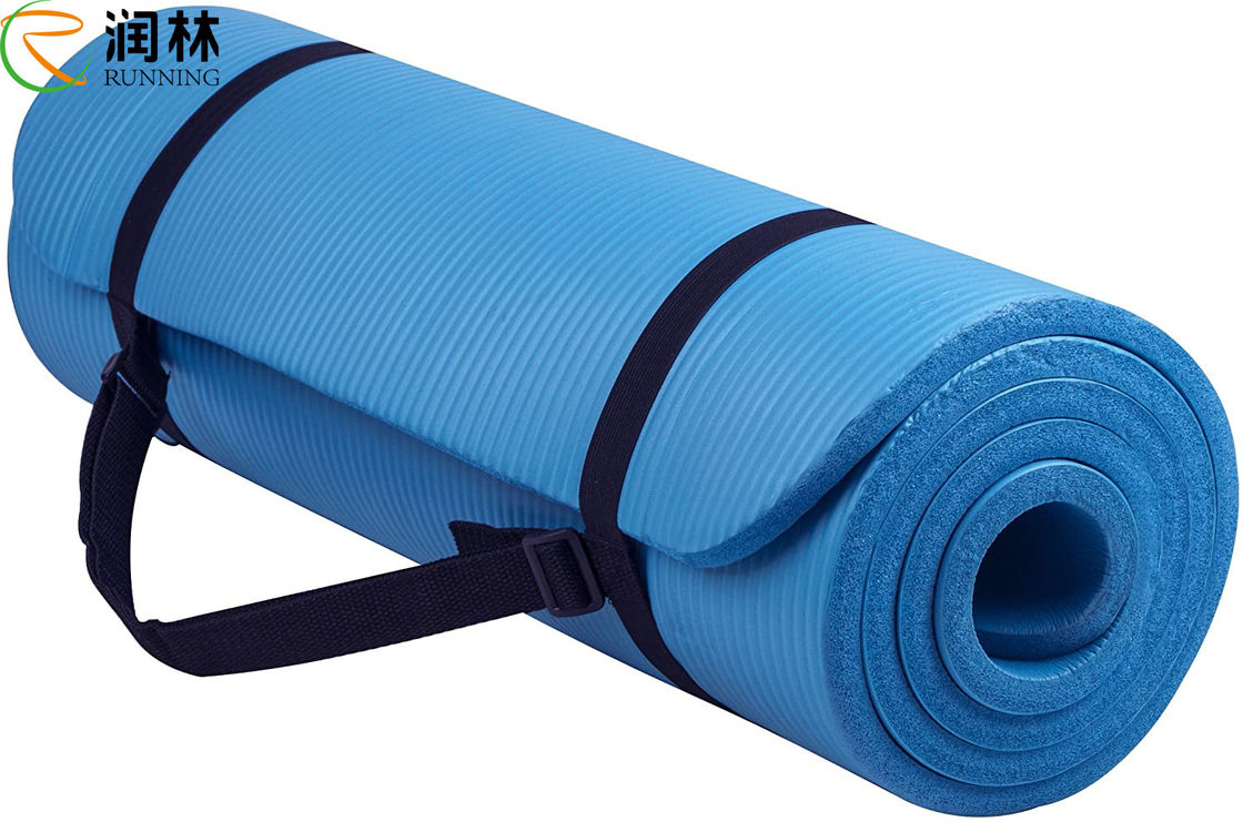 High Density Anti Tear Pilate Exercise NBR Yoga Mat Light Weight 1cm Thick