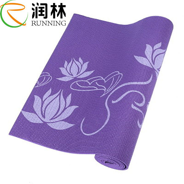 Eco Friendly Custom Printing PVC Yoga Mat Wear Resistant