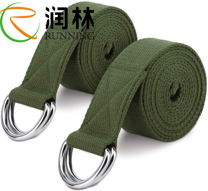 Polyester Cotton D Ring Yoga Strap Stretches For Flexibility And Physical Therapy