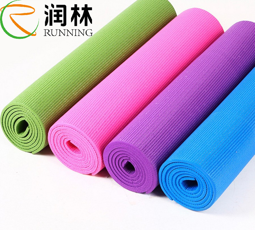Thick Exercise Pvc Rubber Custom Printed Yoga Mat Printing Fitness Equipment